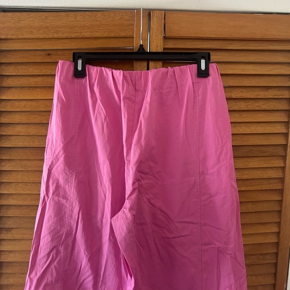 Maeve By Anthropologie Pull-On Curved Poplin Pink Trousers Sz XS - Picture 8 of 9